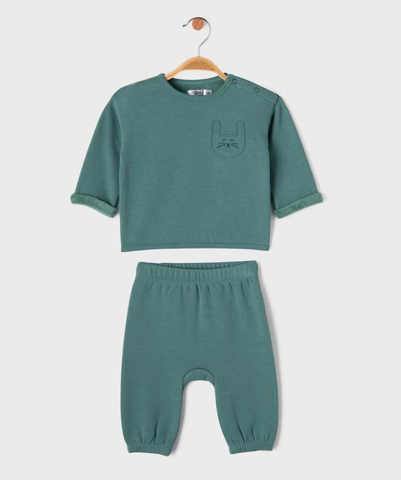 Ensemble 2 pièces bébé garçon : sweat et pantalon vue1 - GEMO 4G BEBE - GEMO