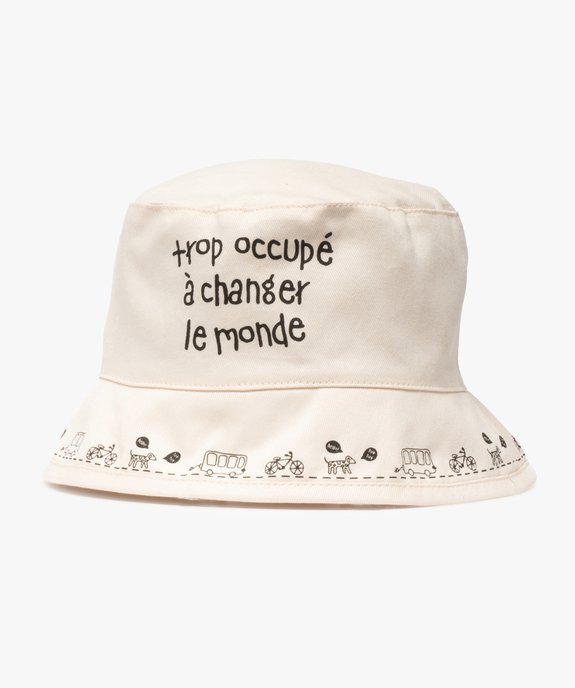 Chapeau bébé garçon forme bob avec message vue1 - GEMO(BEBE DEBT) - GEMO