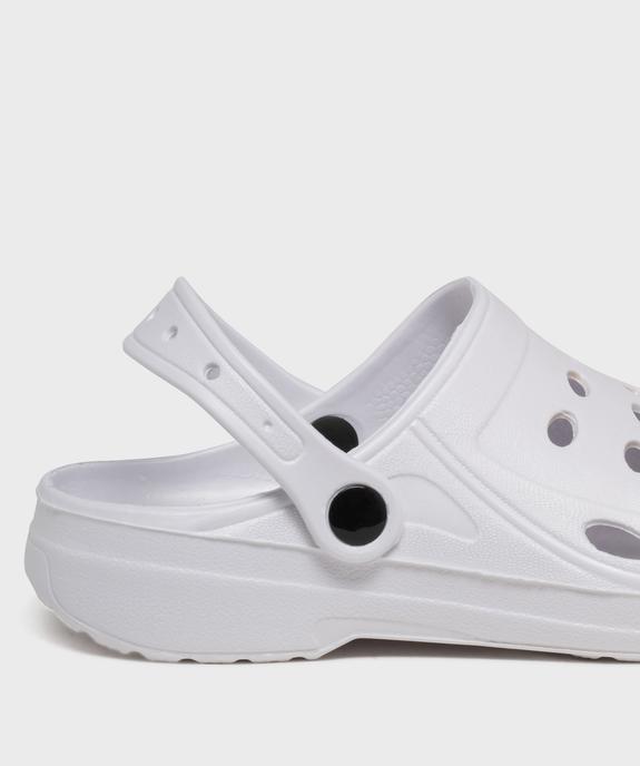 Sabots souples dessus uni perforé femme vue6 - GEMO (PLAGE) - GEMO