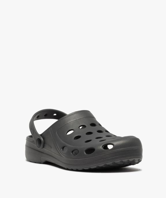 Sabots homme unis souples avec perforations vue2 - GEMO (PLAGE) - GEMO