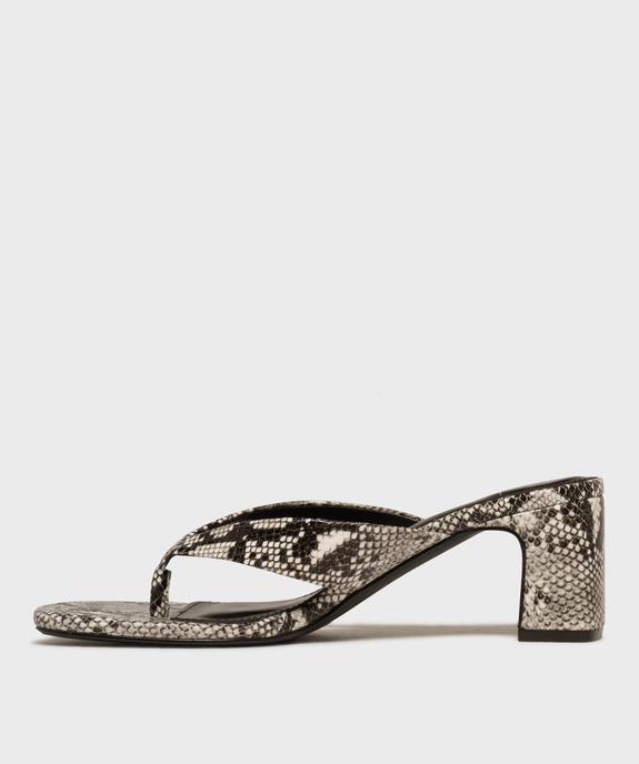 Mules à talon large et entredoigt femme - Follow Me vue3 - FOLLOW ME - GEMO