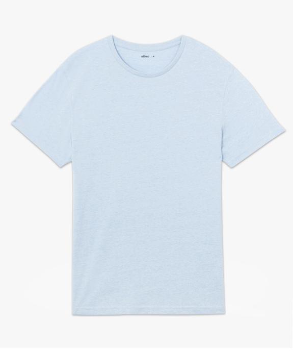 Tee-shirt à manches courtes et col rond homme vue4 - GEMO 4G HOMME - GEMO
