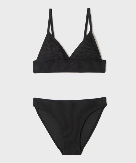 Maillot de bain 2 pièces haut brassière triangle fille vue1 - GEMO (JUNIOR) - GEMO