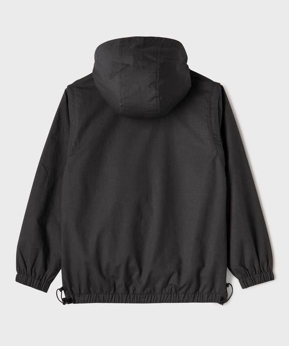 Blouson imperméable à capuche avec manches amovibles garçon vue5 - GEMO (JUNIOR) - GEMO