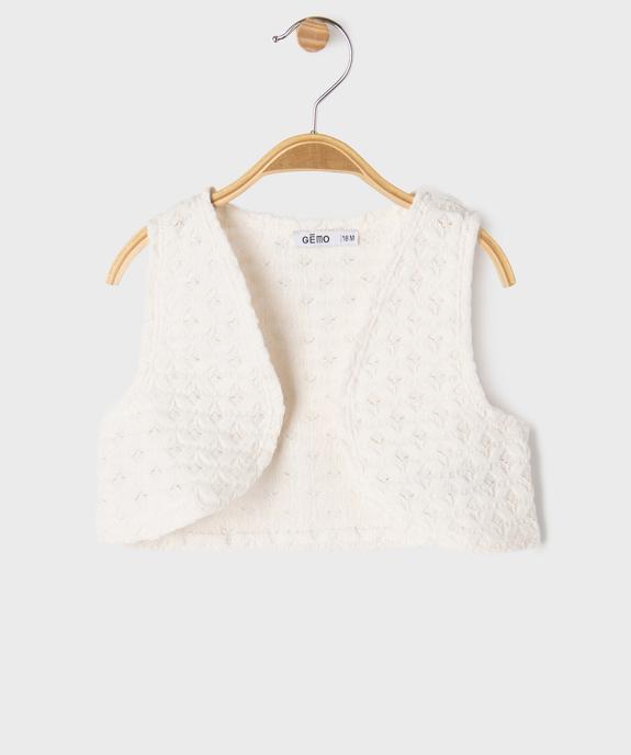 Ensemble 2 pièces robe manches longues et gilet sans manches bébé fille vue4 - GEMO(BEBE DEBT) - GEMO
