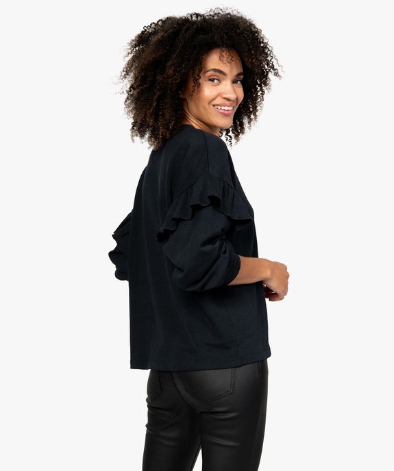 Sweat femme loose à manches volantées vue3 - GEMO(FEMME PAP) - GEMO