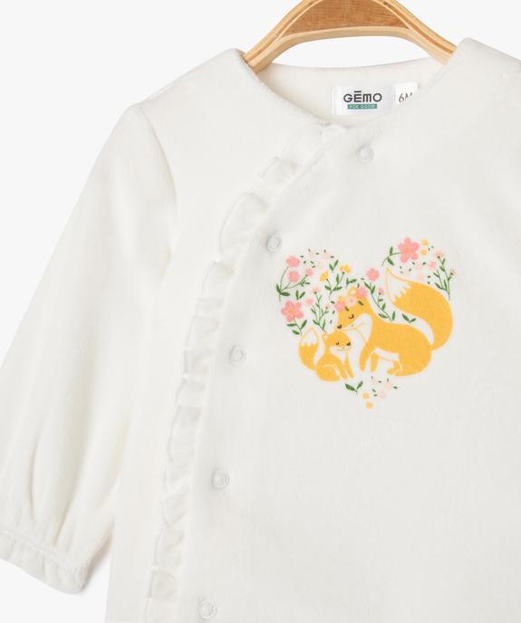 Ensemble 2 pièces en velours imprimé fleuri bébé vue2 - GEMO(BB COUCHE) - GEMO