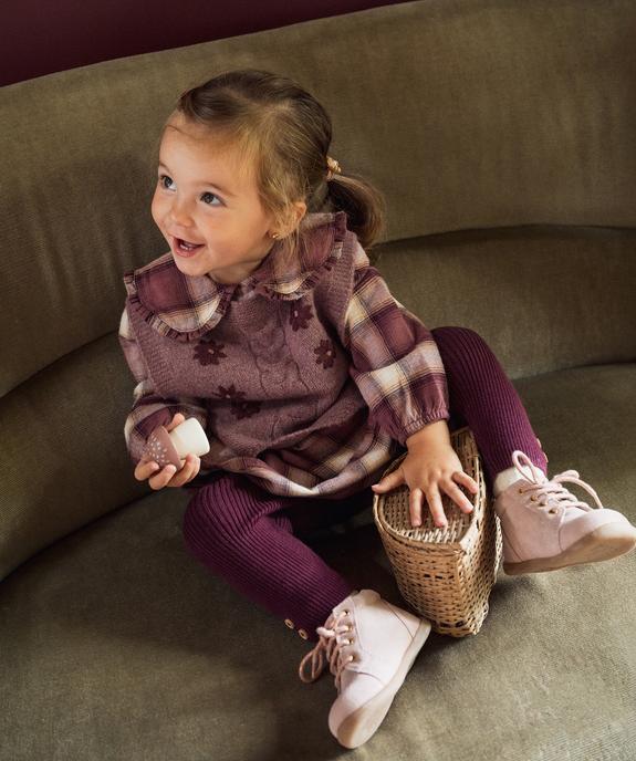 Pantalon en maille côtelée bébé fille vue1 - GEMO(BEBE DEBT) - GEMO