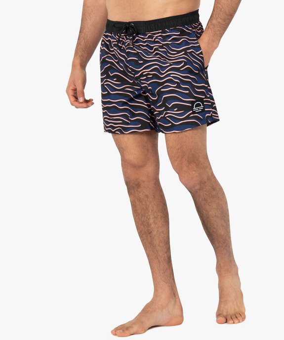 Short de surf homme à motifs abstraits vue2 - GEMO (PLAGE) - GEMO