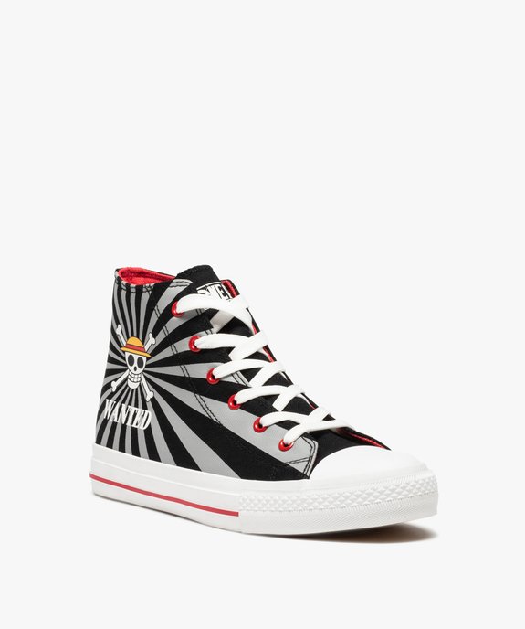 Baskets homme semi-montantes en toile – One Piece vue3 - ONE PIECE - GEMO