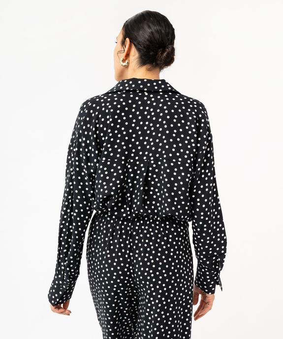 Chemise manches longues fluide à pois femme vue3 - GEMO(FEMME PAP) - GEMO