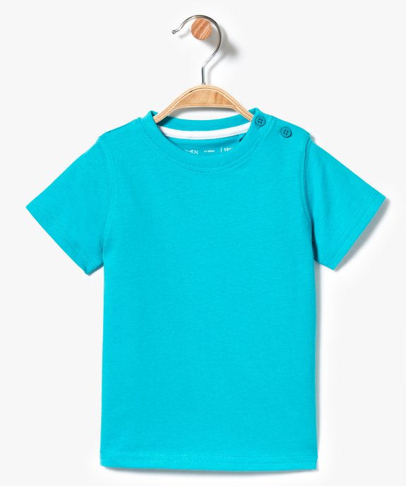 Tee-shirt uni à manches courtes vue1 - GEMO(BEBE DEBT) - GEMO