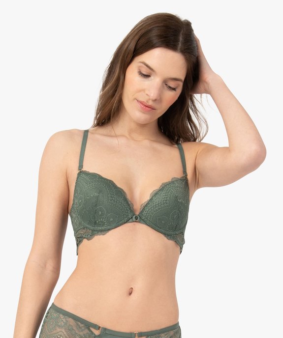 Soutien-gorge push-up en dentelle vue1 - GEMO(HOMWR FEM) - GEMO