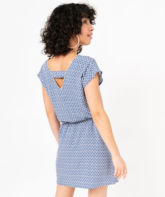 Robe femme avec double col V scintillant vue3 - GEMO 4G FEMME - GEMO