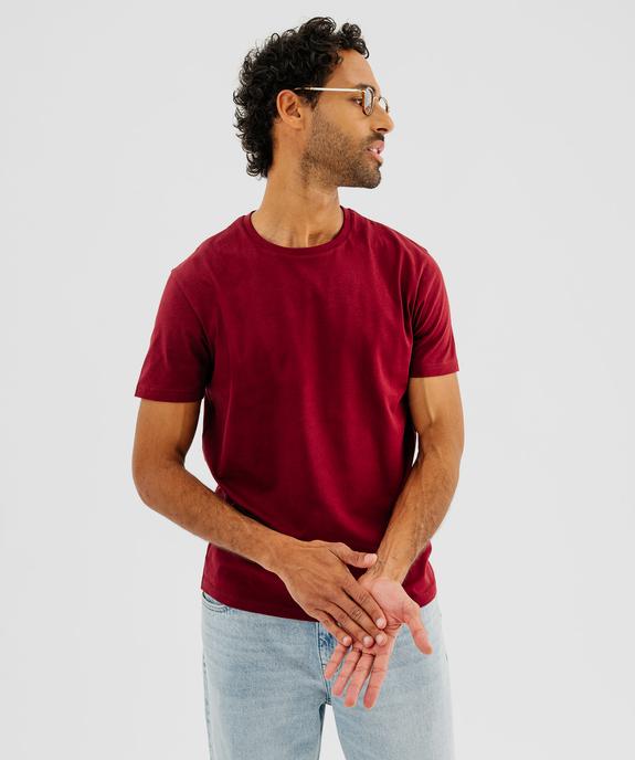 Tee-shirt à manches courtes et col rond homme vue1 - GEMO 4G HOMME - GEMO