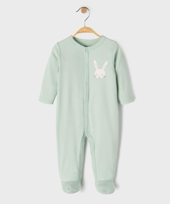 Pyjama dors bien en coton ouverture devant bébé vue1 - GEMO 4G BEBE - GEMO