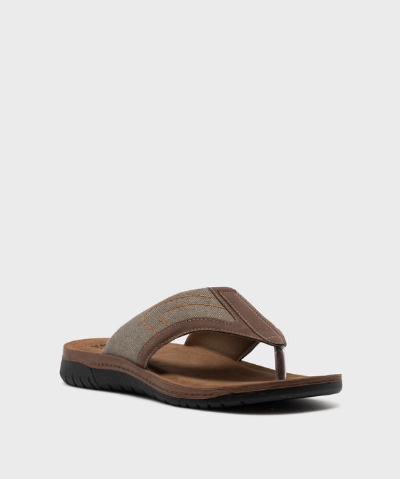 Tongs confort à larges brides homme avec semelle intérieure cuir vue2 - G'FLEX - GEMO