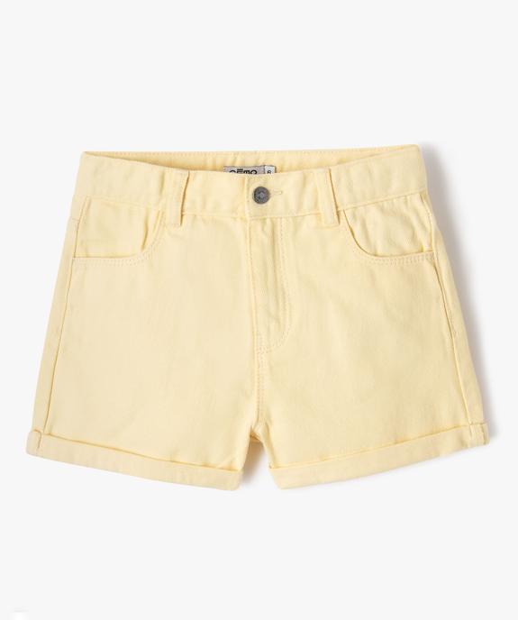 Short en denim taille haute fille vue1 - GEMO 4G FILLE - GEMO