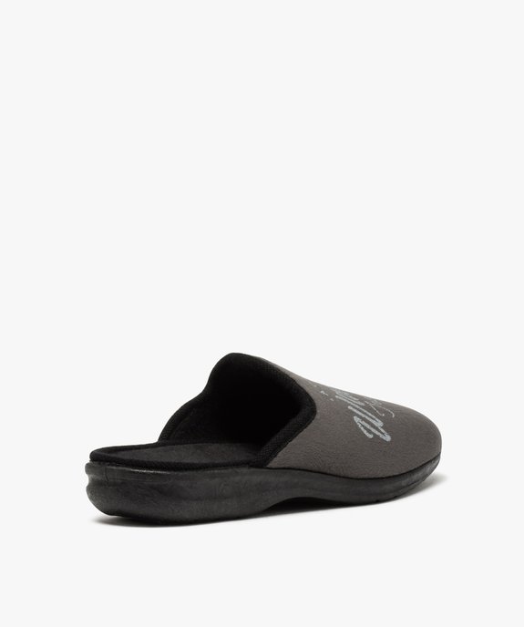 Chaussons homme mules confort en velours ras vue4 - GEMO(HOMWR HOM) - GEMO