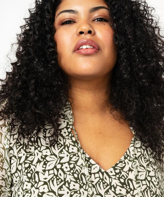 Blouse grande taille à manches longues en voile femme vue2 - GEMO (G TAILLE) - GEMO