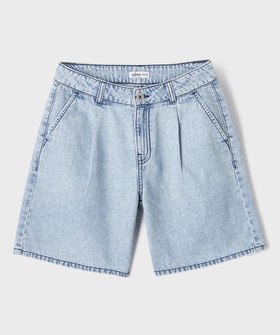 Short en jean long et ample fille vue1 - GEMO (JUNIOR) - GEMO