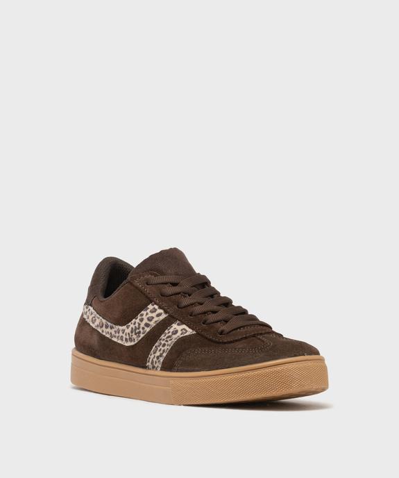 Baskets basses avec touches léopard femme - Camps United vue3 - CAMPS US - GEMO