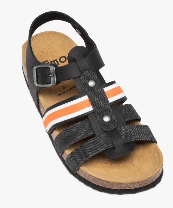 Sandales garçon à semelle liège et brides colorées vue5 - GEMO (ENFANT) - GEMO