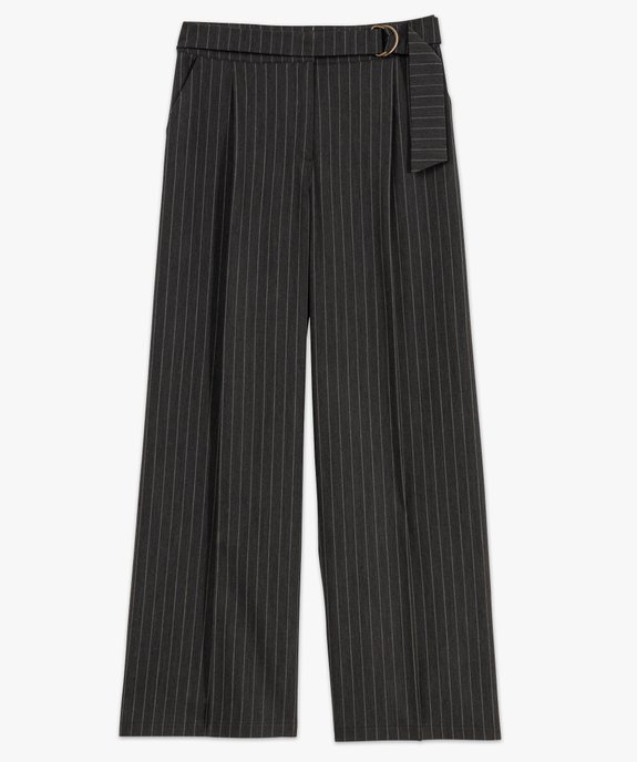 Pantalon large et fluide à rayures et plis femme vue4 - GEMO(FEMME PAP) - GEMO