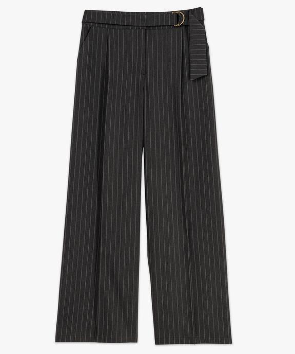 Pantalon large et fluide à rayures et plis femme vue4 - GEMO(FEMME PAP) - GEMO