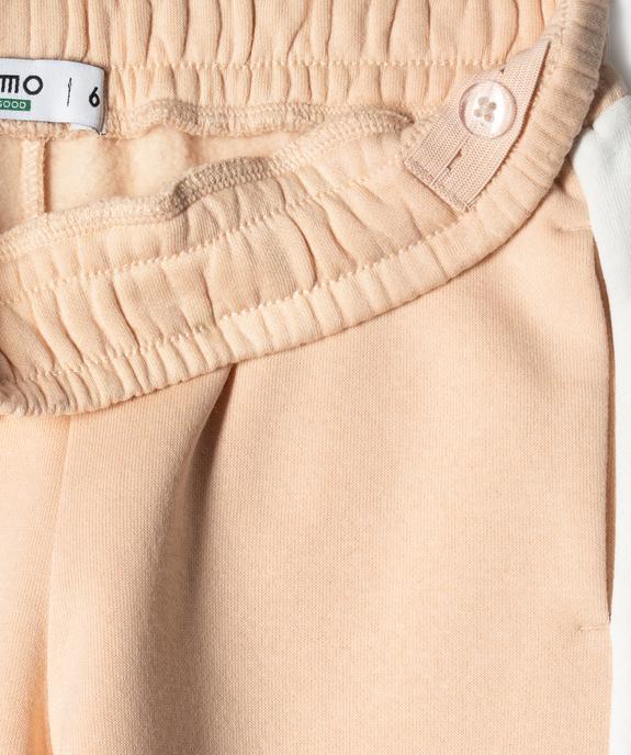 Pantalon de jogging avec bandes contrastantes fille vue3 - GEMO 4G FILLE - GEMO