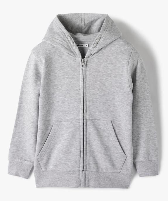 Sweat zippé et molletonné à capuche garçon vue1 - GEMO (ENFANT) - GEMO