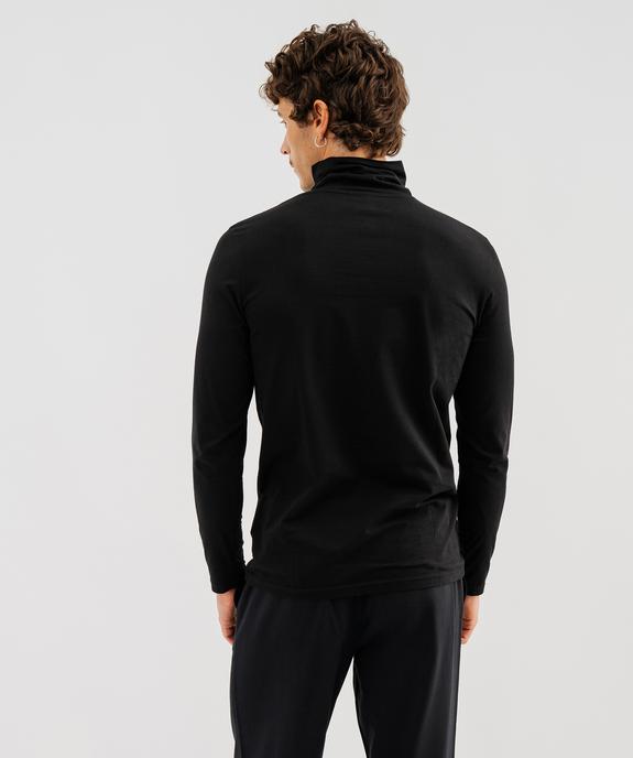 Tee-shirt uni col roulé homme vue3 - GEMO 4G HOMME - GEMO