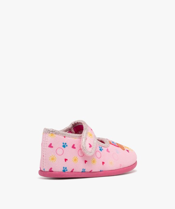 Chaussons fille ballerines avec scratch à liseré brillant - Pat Patrouille vue4 - PAT PATROUILLE - GEMO