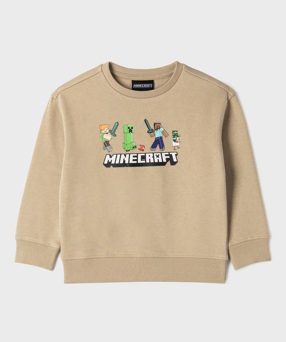 Sweat avec motifs pixelisés devant et dos garçon - Minecraft vue1 - MINECRAFT - GEMO