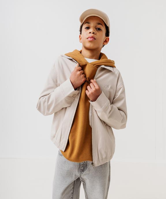 Blouson en coton avec fermeture zippée garçon vue4 - GEMO 4G GARCON - GEMO