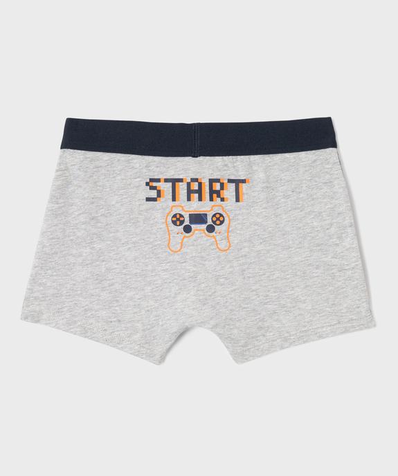Boxers en coton biologique motifs jeux vidéo garçon (lot de 2) vue4 - GEMO 4G GARCON - GEMO