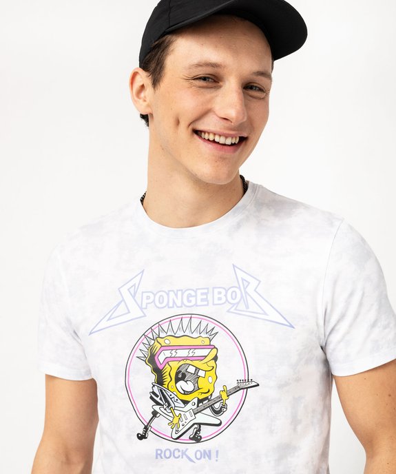 Tee-shirt manches courtes tie-and-dye imprimé homme - Bob l'éponge vue1 - BOB L EPONGE - GEMO