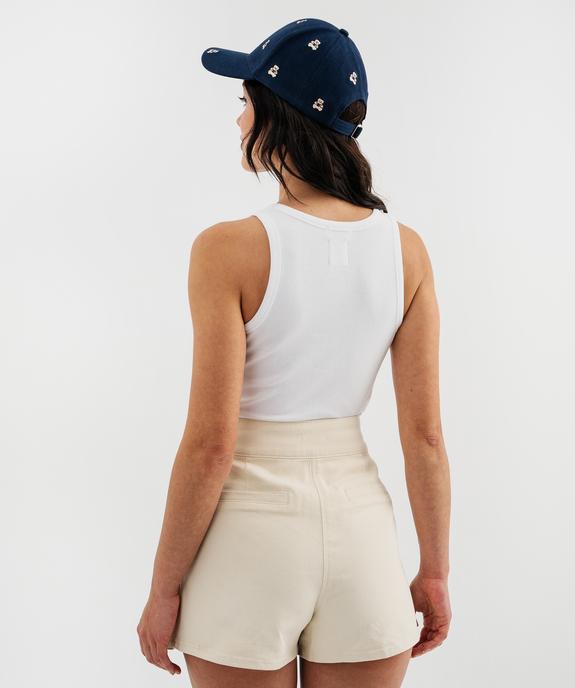 Débardeur court en maille côtelée fille - LuluCastagnette X Alizée vue3 - LULU CASTAGNETTE G4G D - GEMO