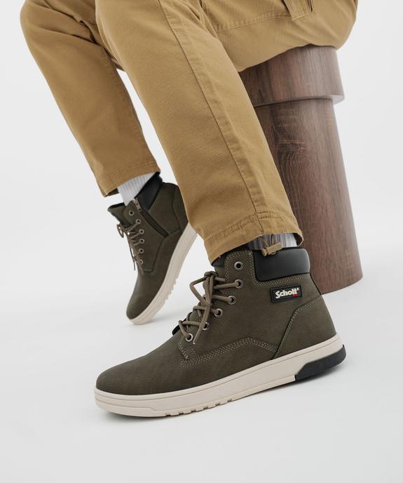 Boots homme à lacets ronds, zip et semelle sportswear - Schott vue1 - SCHOTT - GEMO