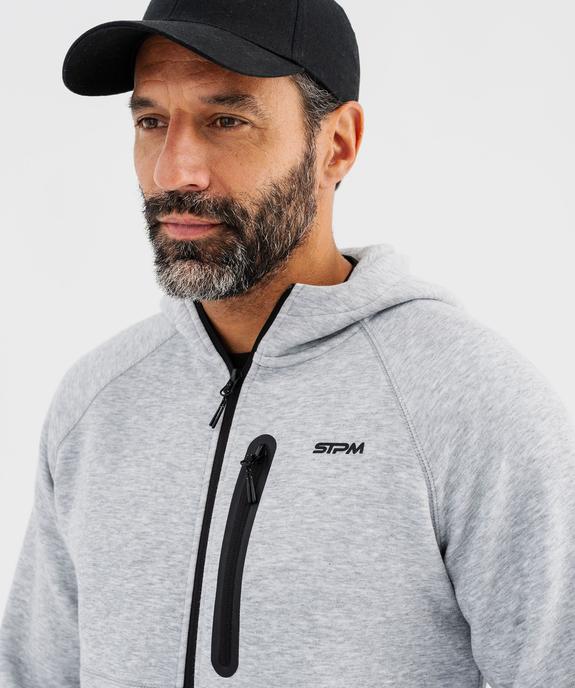 Sweat zippé à capuche homme vue2 - GEMO (HOMME) - GEMO