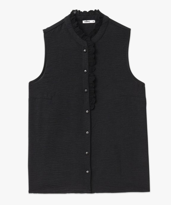 Blouse sans manches froissée à col en broderie anglaise femme vue4 - GEMO(FEMME PAP) - GEMO