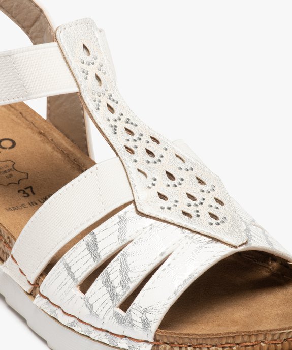 Sandales femme confort à brides élastiques et strass vue6 - G'FLEX - GEMO