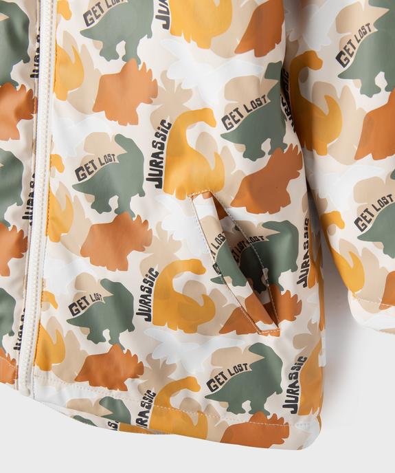 Manteau imperméable à capuche et doublure chaude avec imprimé animé garçon vue3 - GEMO (ENFANT) - GEMO
