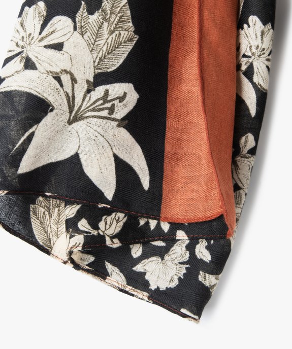 Foulard femme à motifs fleuris  vue2 - GEMO (ACCESS) - GEMO