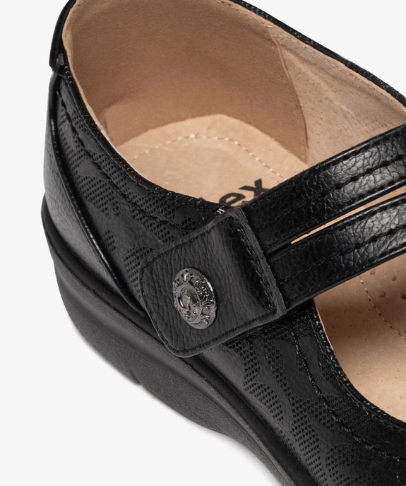 Ballerines confort à double bride scratch femme vue12 - G'FLEX - GEMO