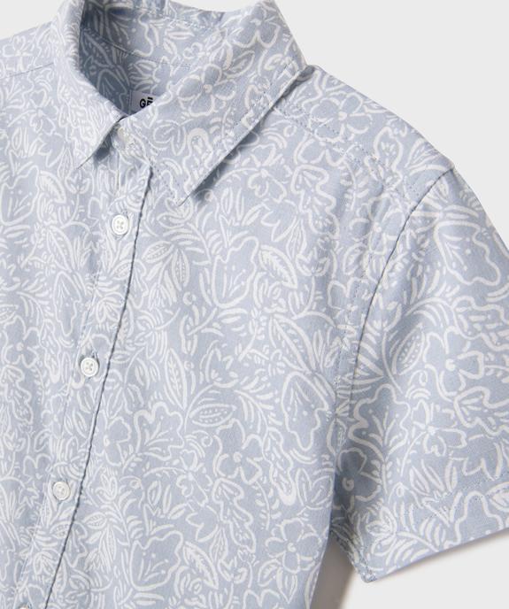 Chemise manches courtes à motifs fleuri garçon vue2 - GEMO (ENFANT) - GEMO