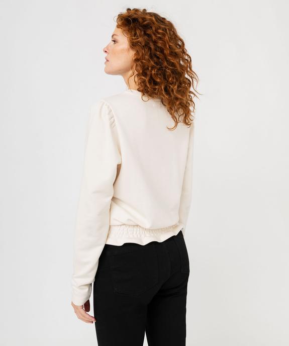 Sweat blousant à manches ballon femme vue3 - GEMO(FEMME PAP) - GEMO