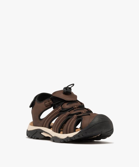 Chaussures confort ouvertes à lacets élastiques homme vue2 - G'FLEX - GEMO