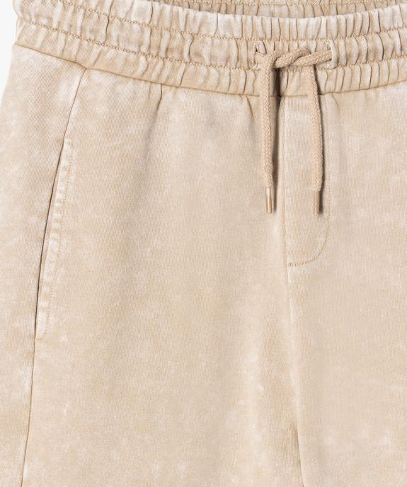 Bermuda en malle coupe ample avec ceinture ajustable garçon vue2 - GEMO (JUNIOR) - GEMO