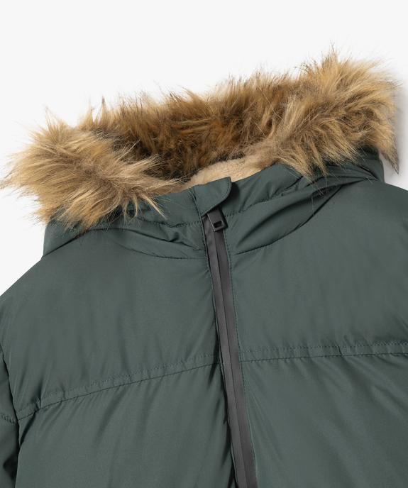 Blouson à capuche doublé fourrure imitation garçon - GEMO 4G GARCON Blouson à capuche doublé fourrure imitation garçon vue2 - GEMO 4G GARCON - GEMO
